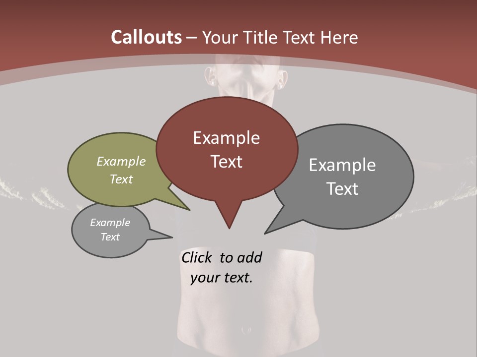 Tummy Attractive Weightlifting PowerPoint Template