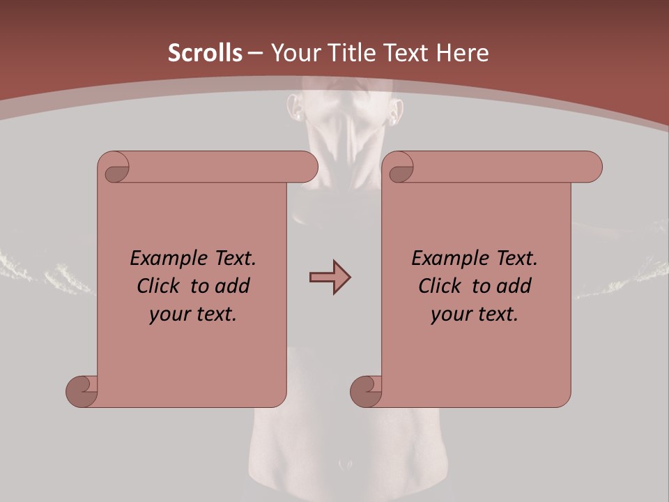 Tummy Attractive Weightlifting PowerPoint Template