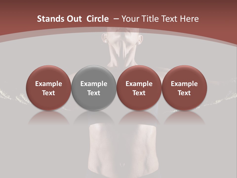 Tummy Attractive Weightlifting PowerPoint Template