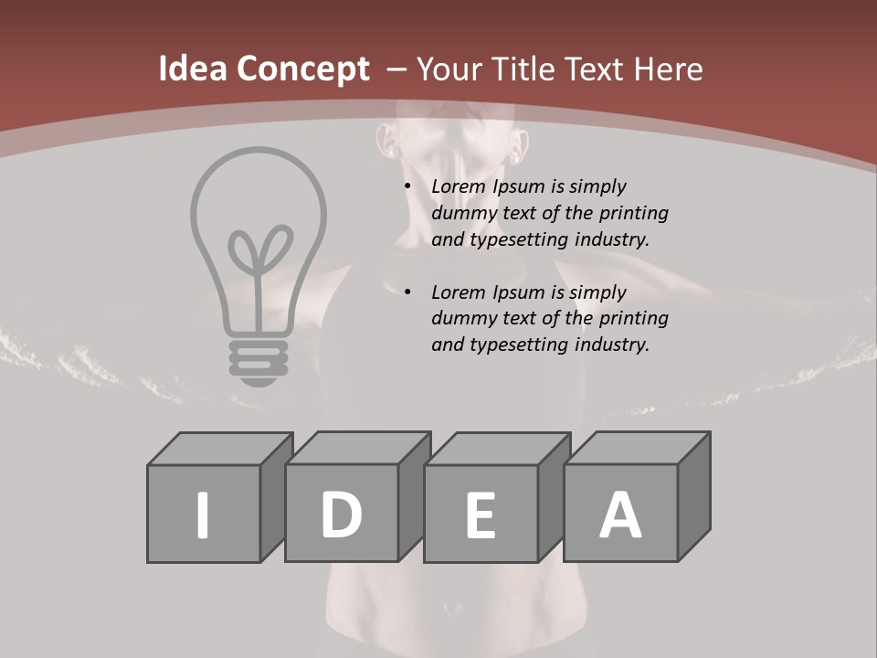 Tummy Attractive Weightlifting PowerPoint Template