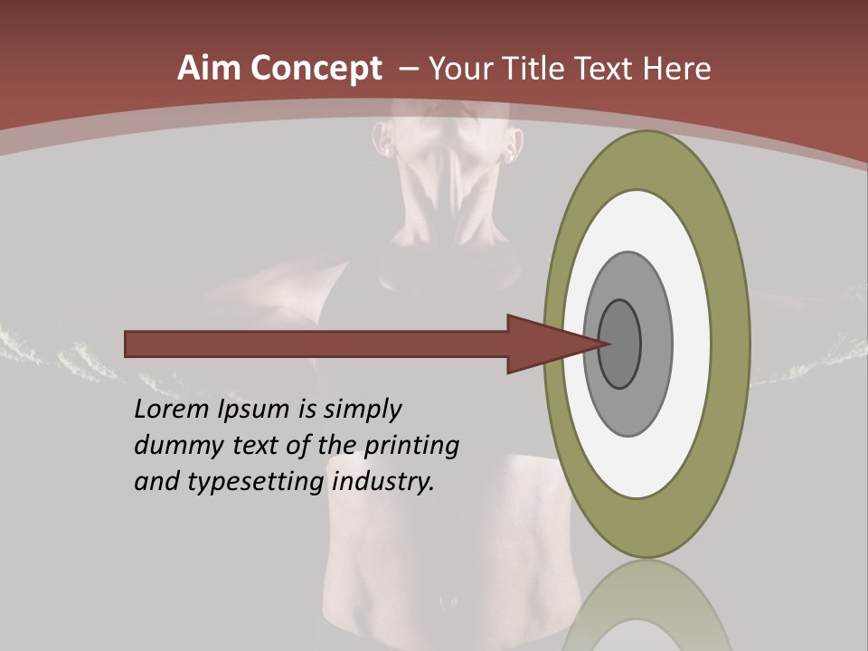 Tummy Attractive Weightlifting PowerPoint Template