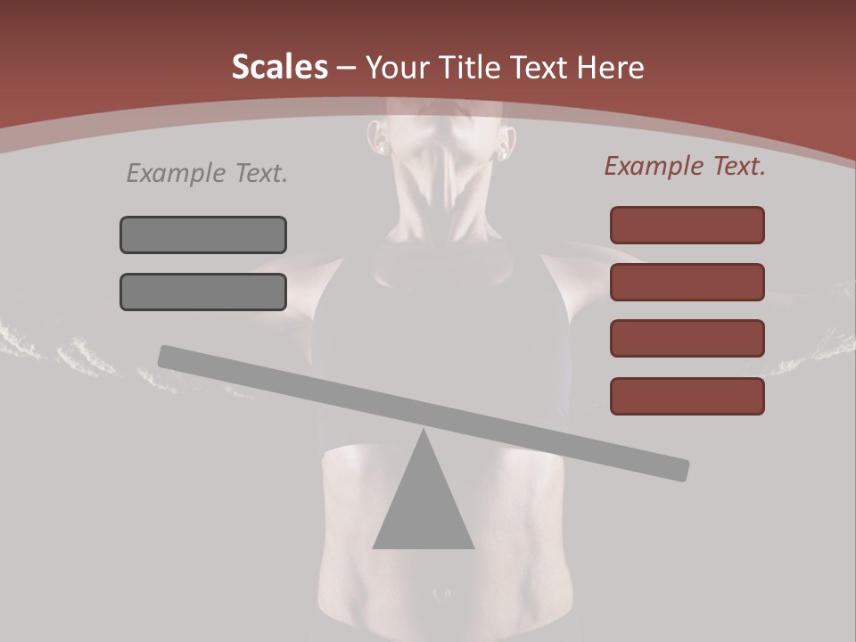 Tummy Attractive Weightlifting PowerPoint Template