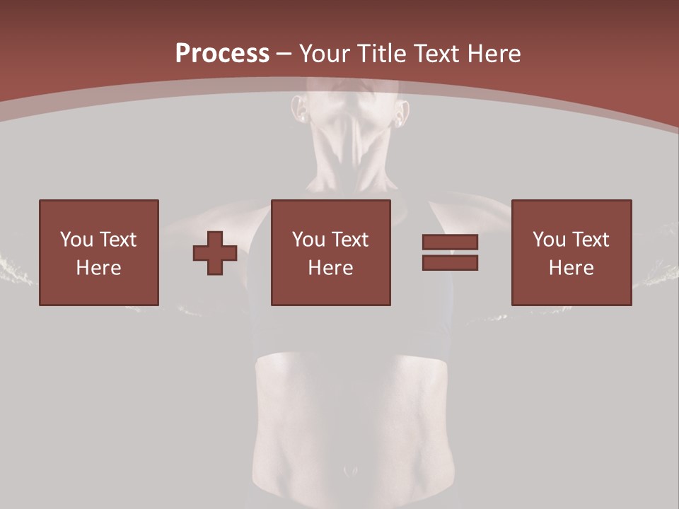 Tummy Attractive Weightlifting PowerPoint Template