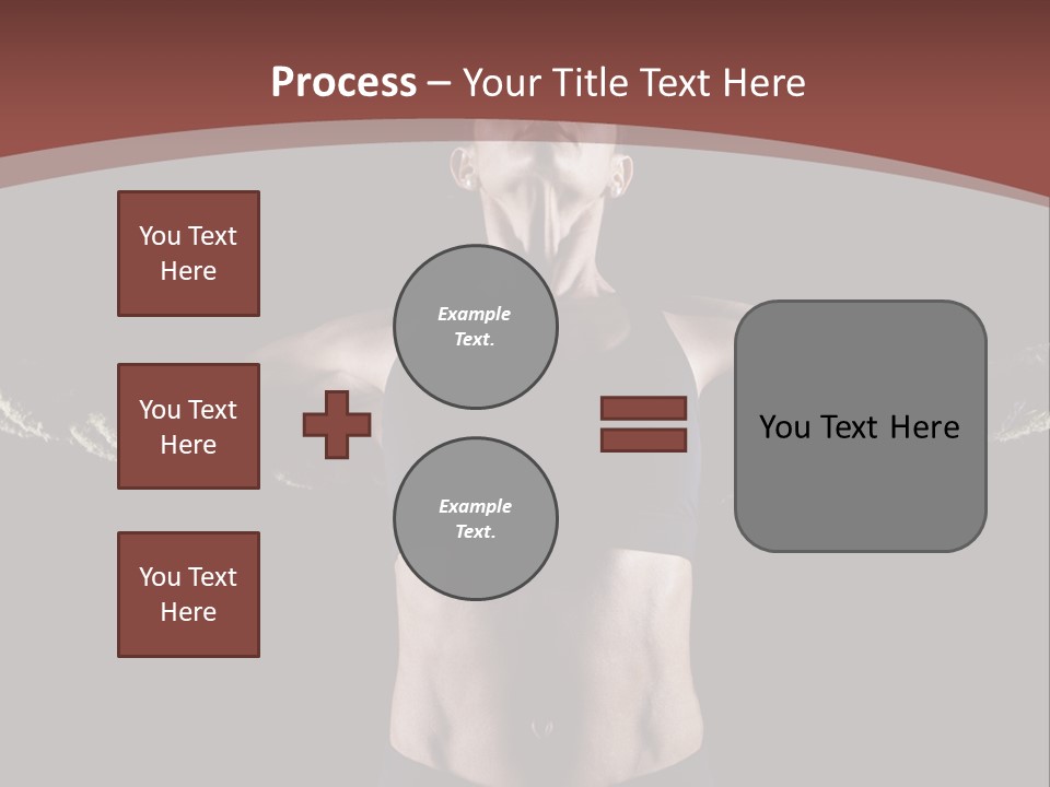 Tummy Attractive Weightlifting PowerPoint Template