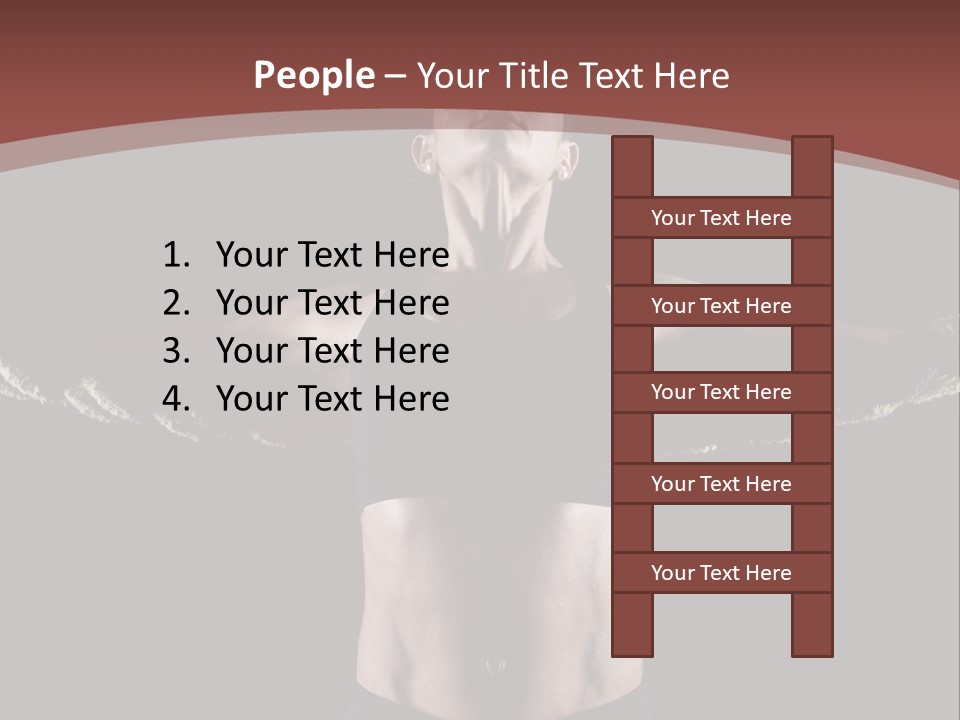 Tummy Attractive Weightlifting PowerPoint Template