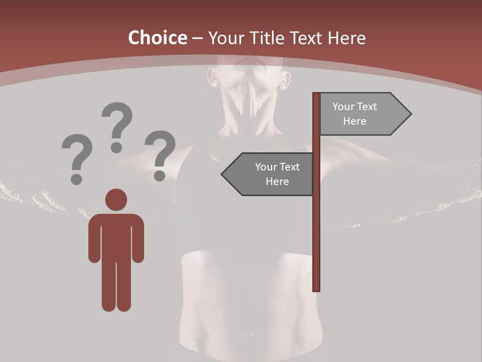 Tummy Attractive Weightlifting PowerPoint Template