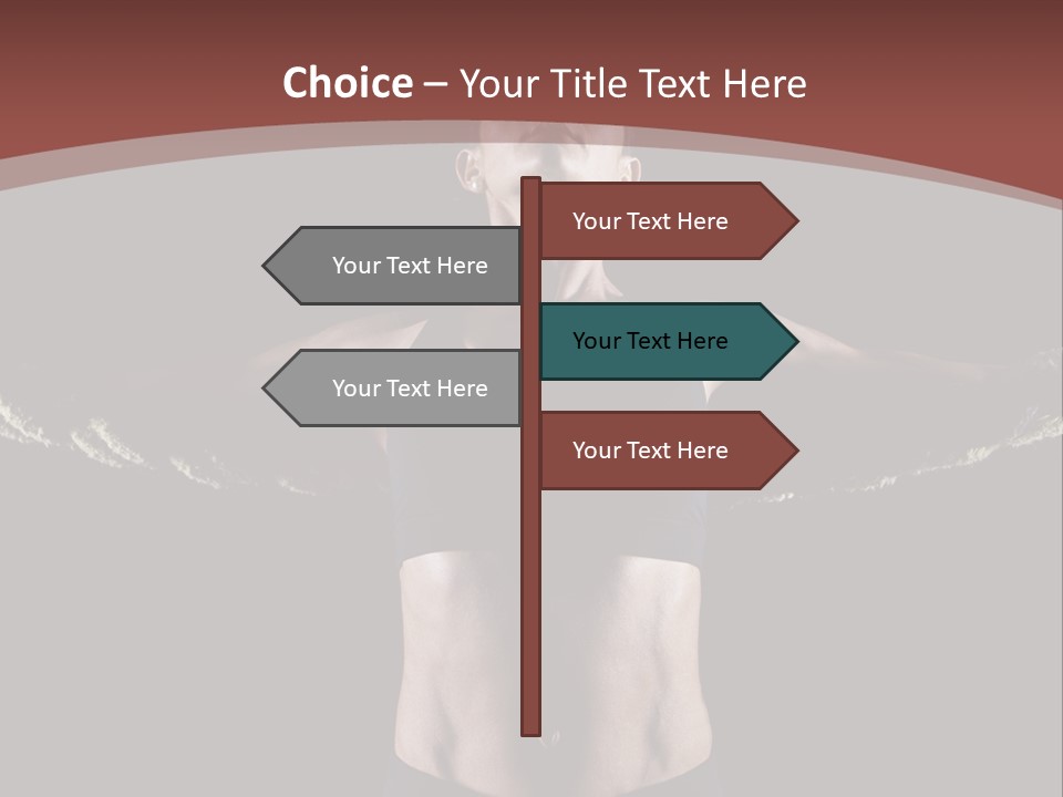 Tummy Attractive Weightlifting PowerPoint Template