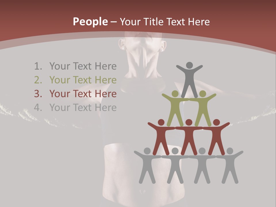 Tummy Attractive Weightlifting PowerPoint Template