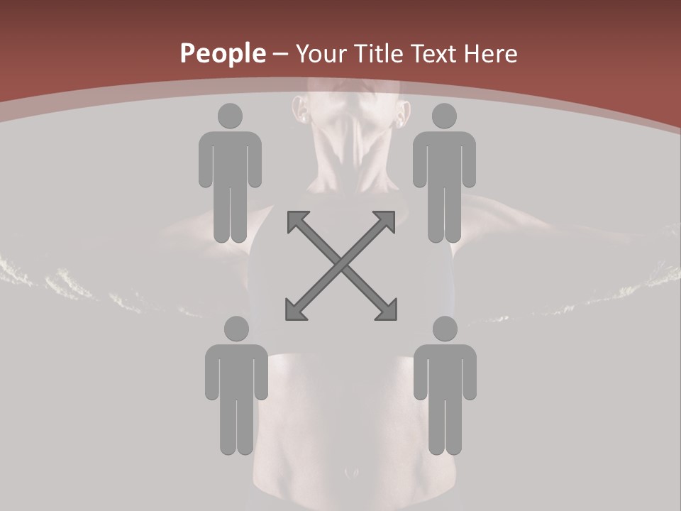 Tummy Attractive Weightlifting PowerPoint Template