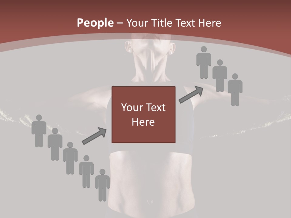 Tummy Attractive Weightlifting PowerPoint Template