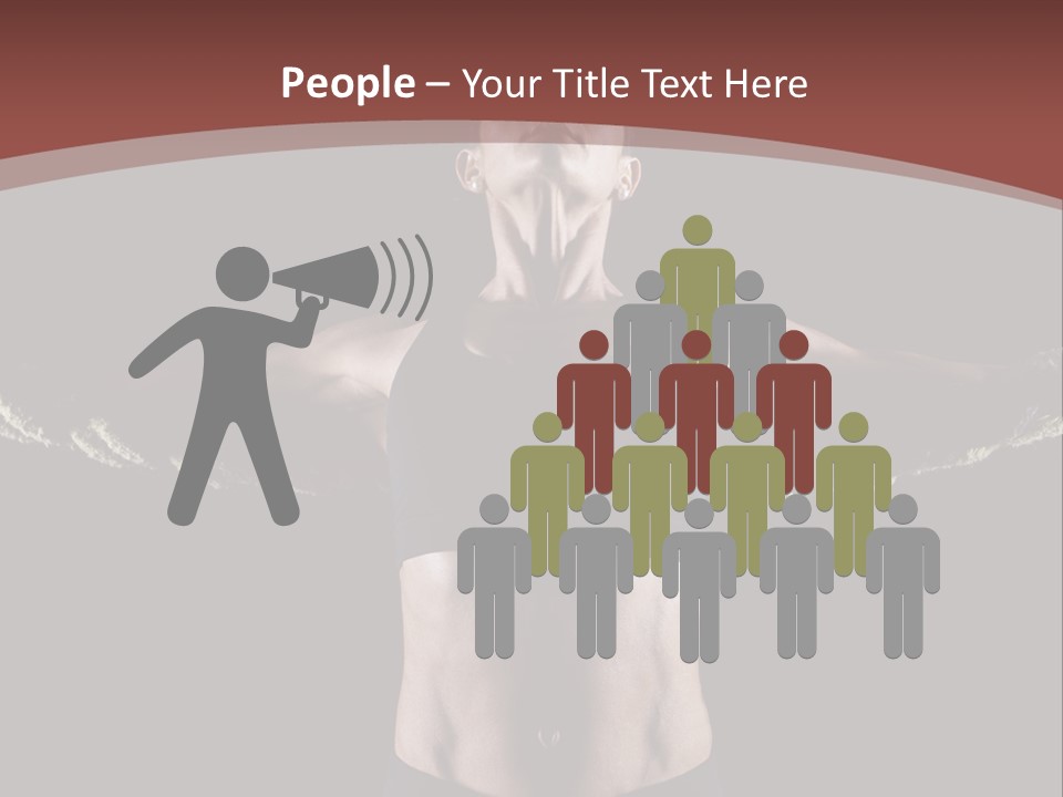 Tummy Attractive Weightlifting PowerPoint Template