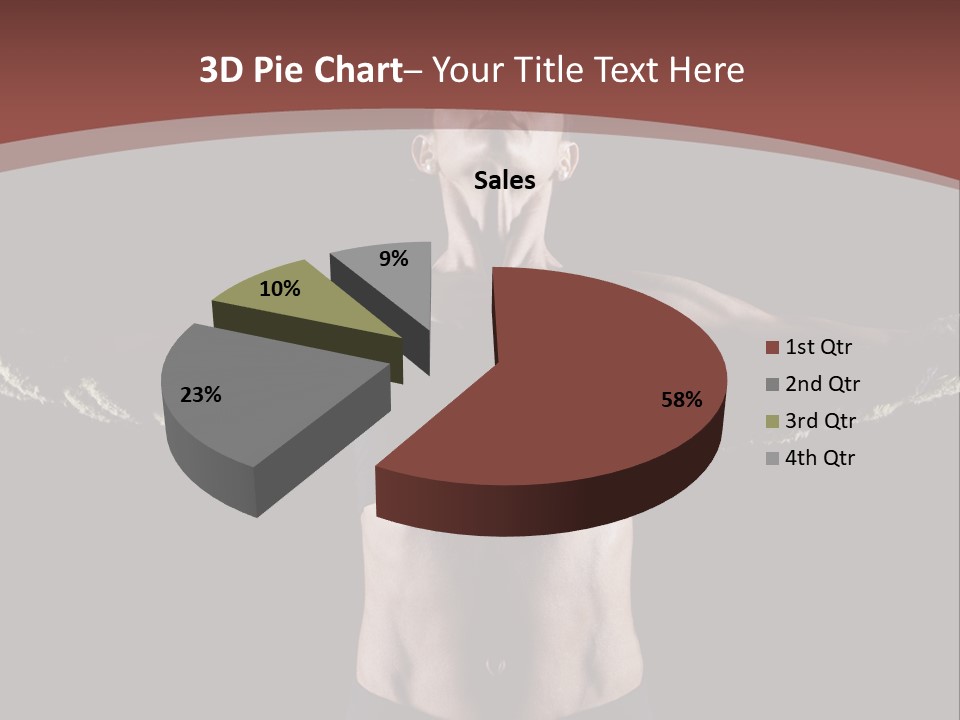 Tummy Attractive Weightlifting PowerPoint Template