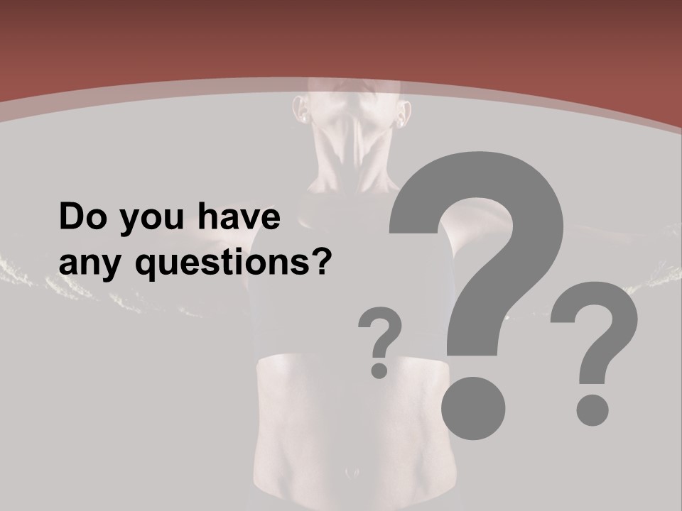 Tummy Attractive Weightlifting PowerPoint Template