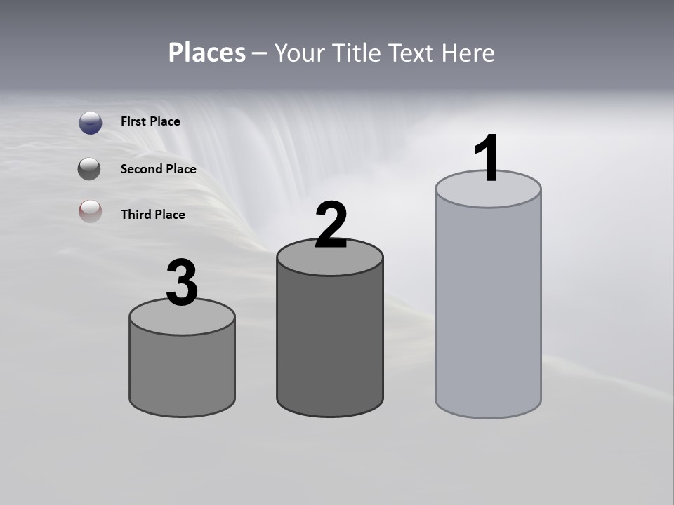 Dawn Waterfall North America PowerPoint Template