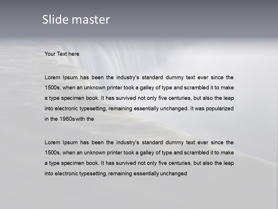 Dawn Waterfall North America PowerPoint Template