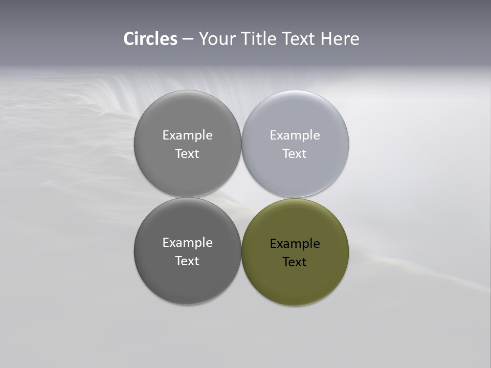 Dawn Waterfall North America PowerPoint Template