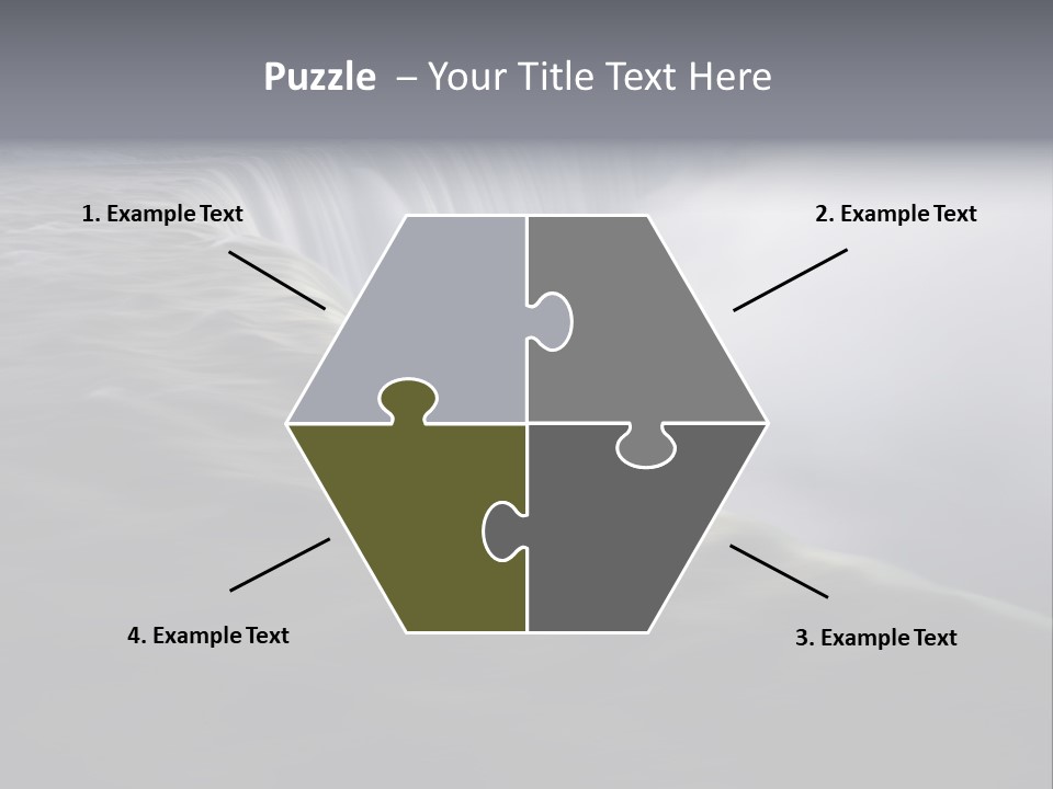 Dawn Waterfall North America PowerPoint Template