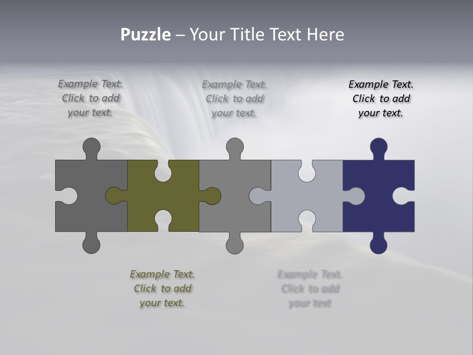 Dawn Waterfall North America PowerPoint Template