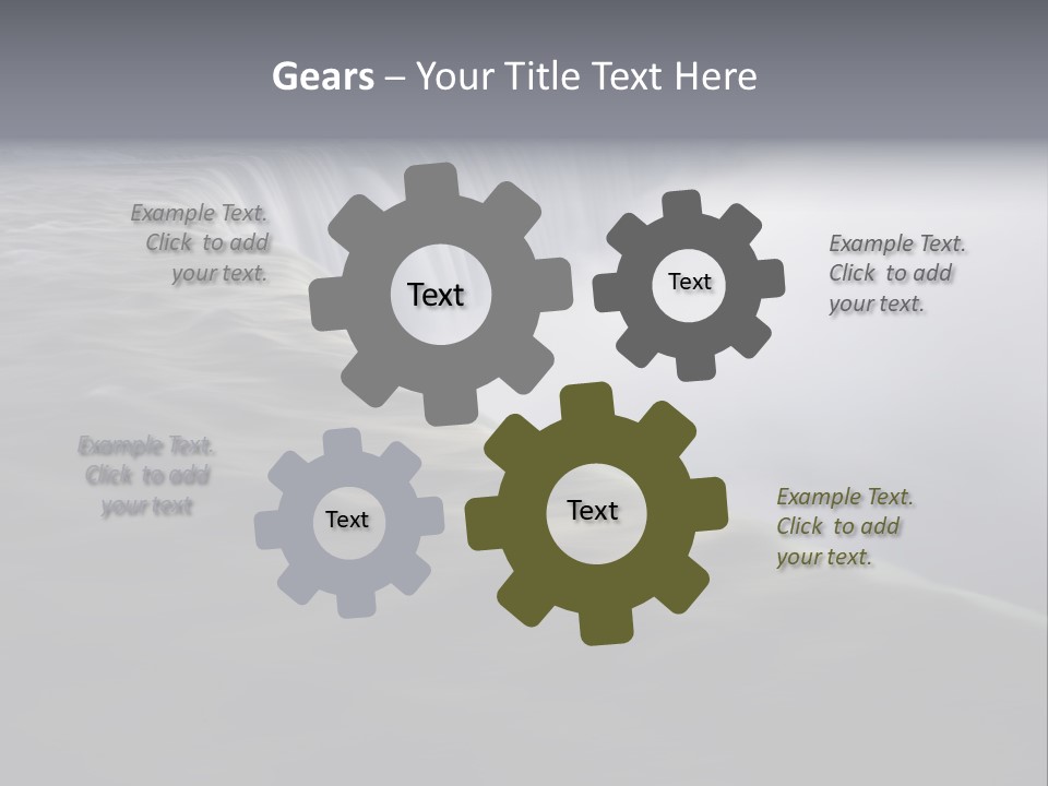 Dawn Waterfall North America PowerPoint Template
