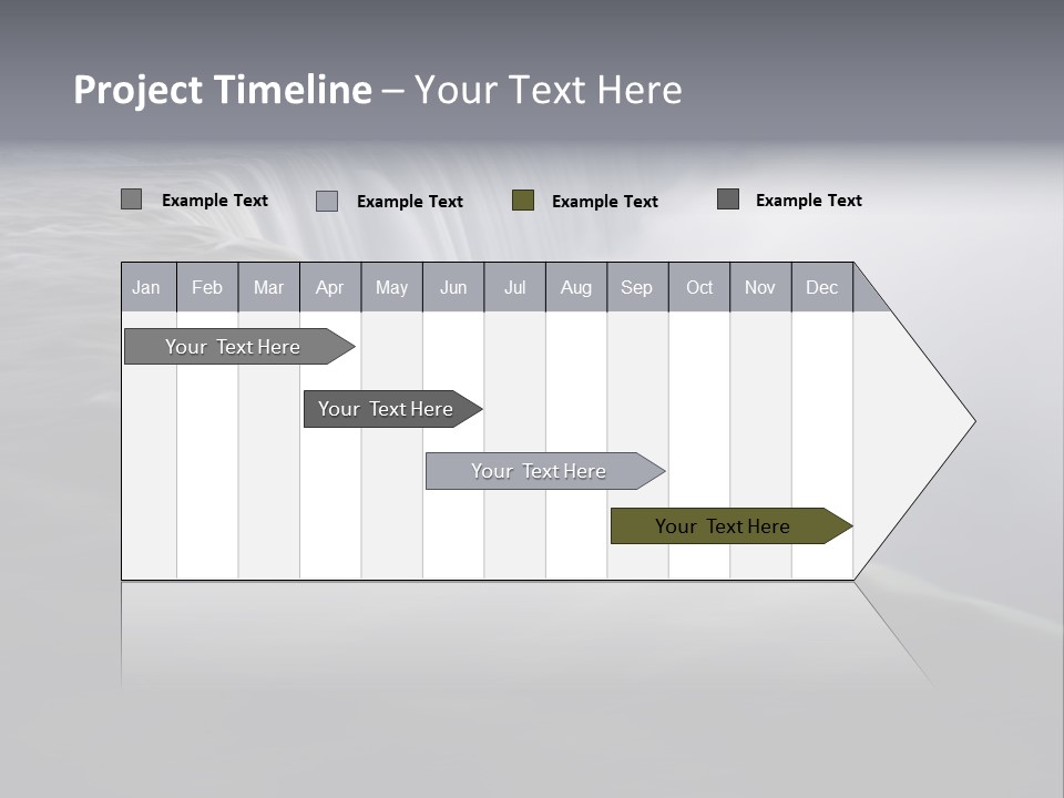 Dawn Waterfall North America PowerPoint Template