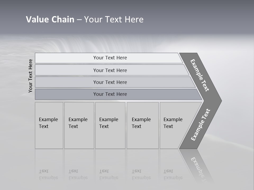 Dawn Waterfall North America PowerPoint Template