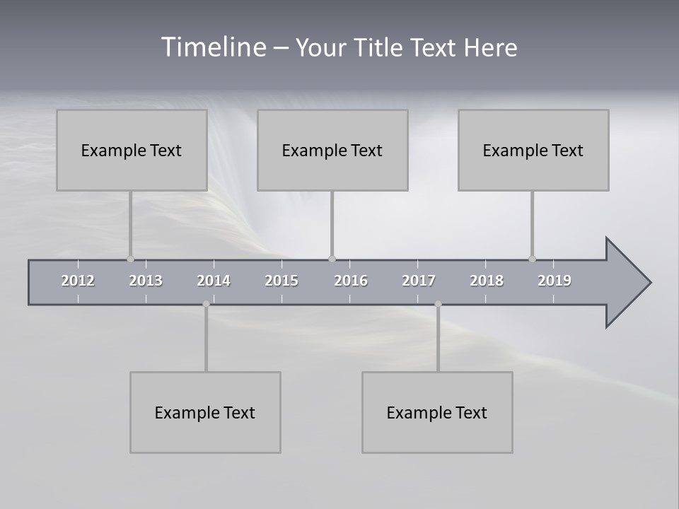 Dawn Waterfall North America PowerPoint Template