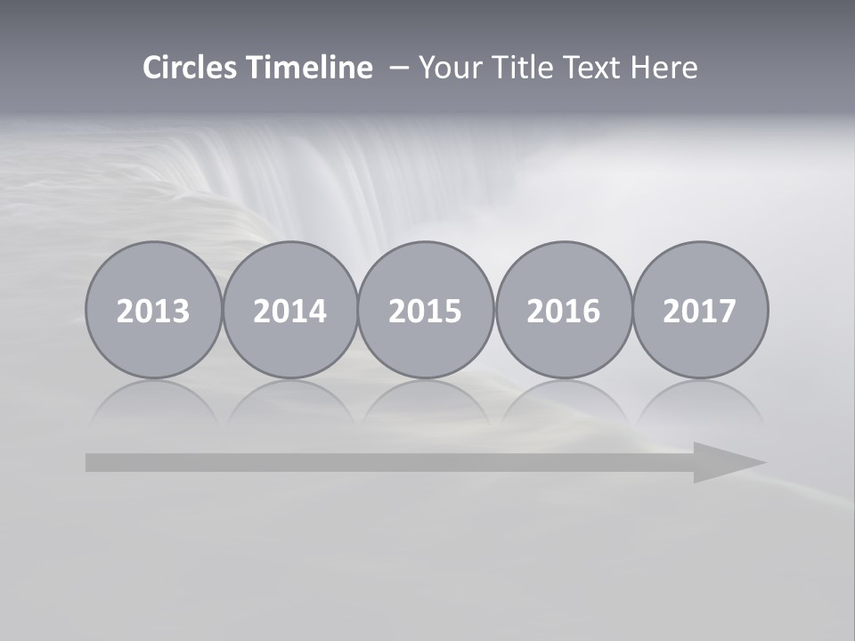 Dawn Waterfall North America PowerPoint Template