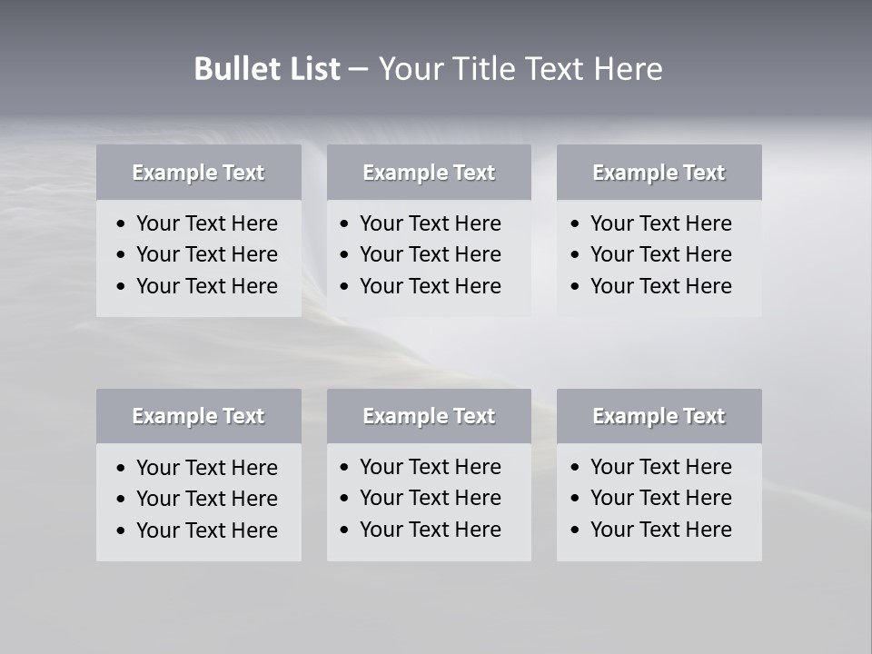 Dawn Waterfall North America PowerPoint Template