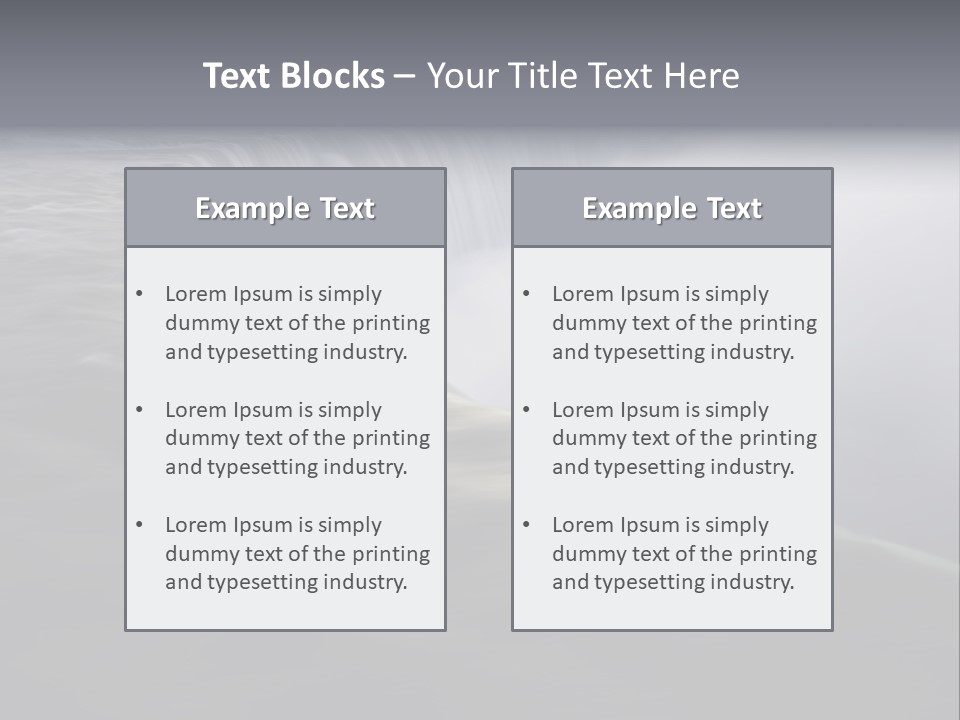 Dawn Waterfall North America PowerPoint Template