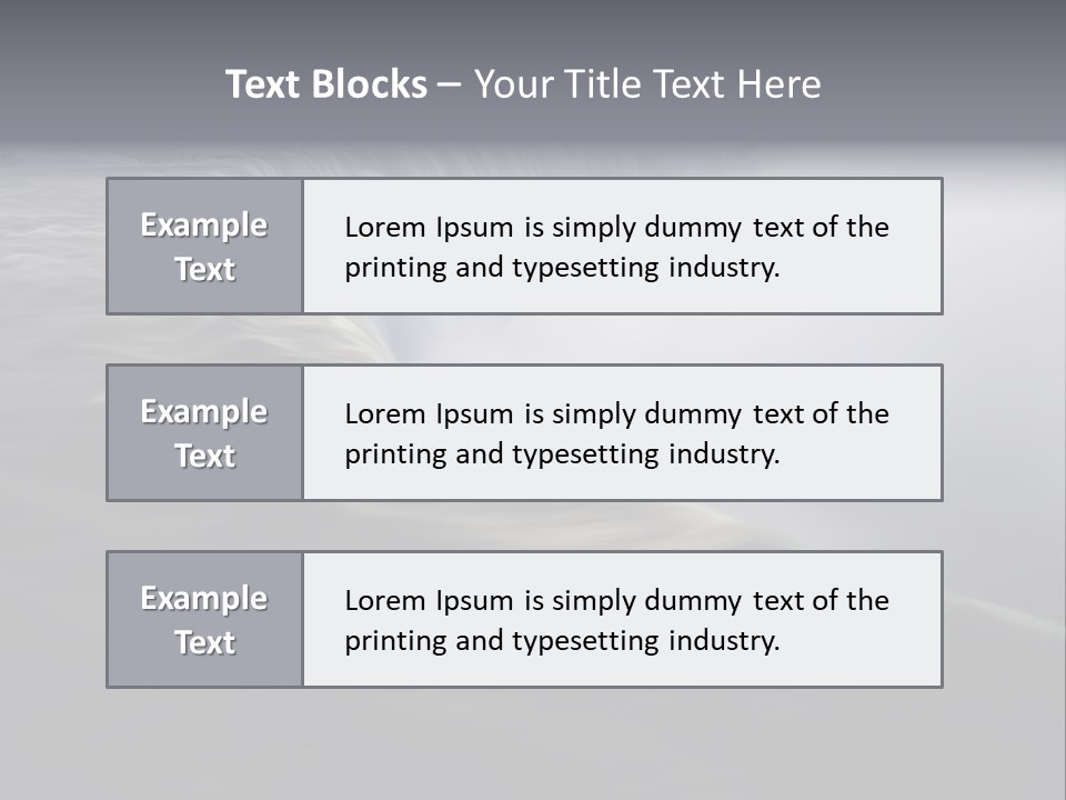 Dawn Waterfall North America PowerPoint Template