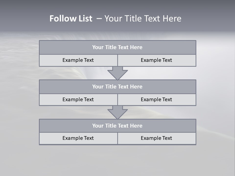 Dawn Waterfall North America PowerPoint Template