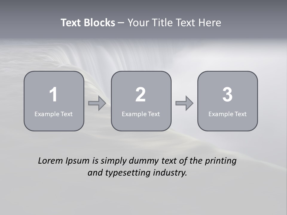 Dawn Waterfall North America PowerPoint Template