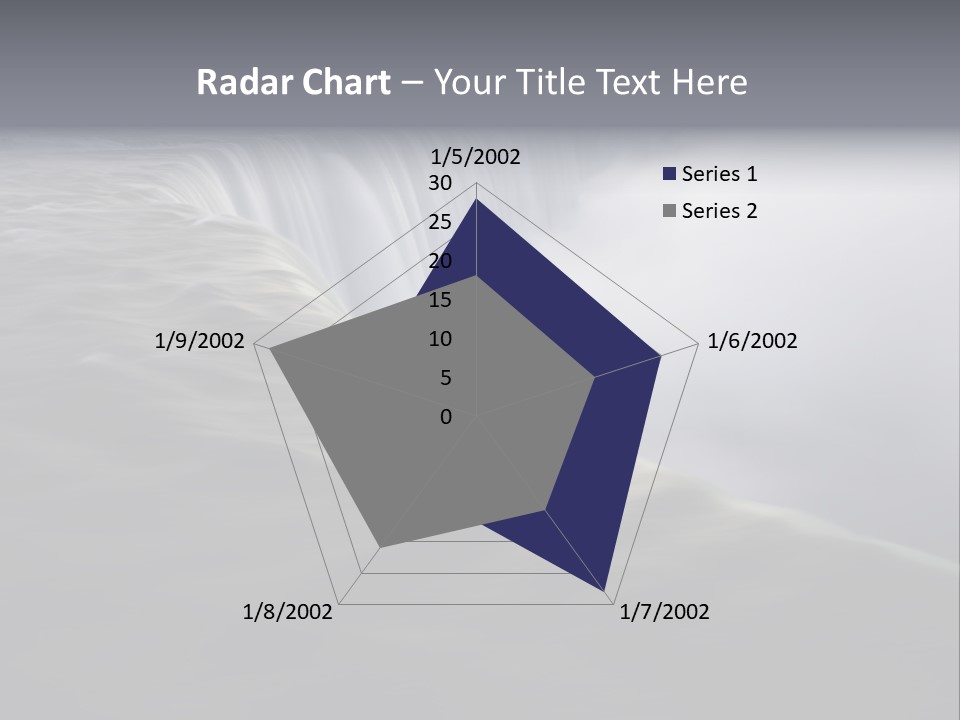 Dawn Waterfall North America PowerPoint Template