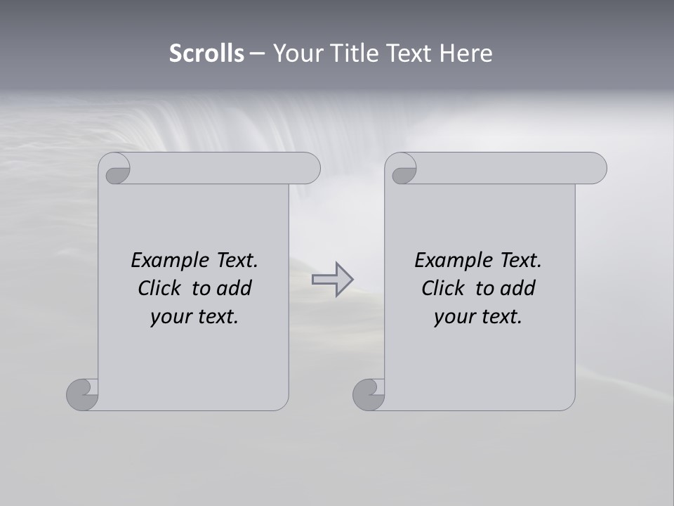 Dawn Waterfall North America PowerPoint Template