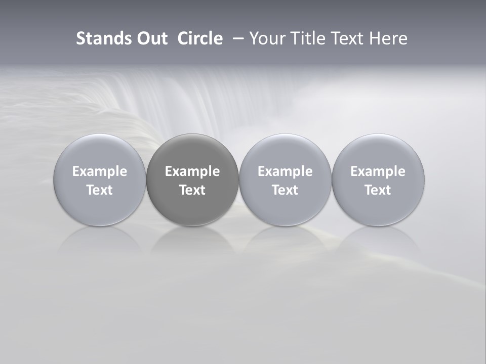 Dawn Waterfall North America PowerPoint Template