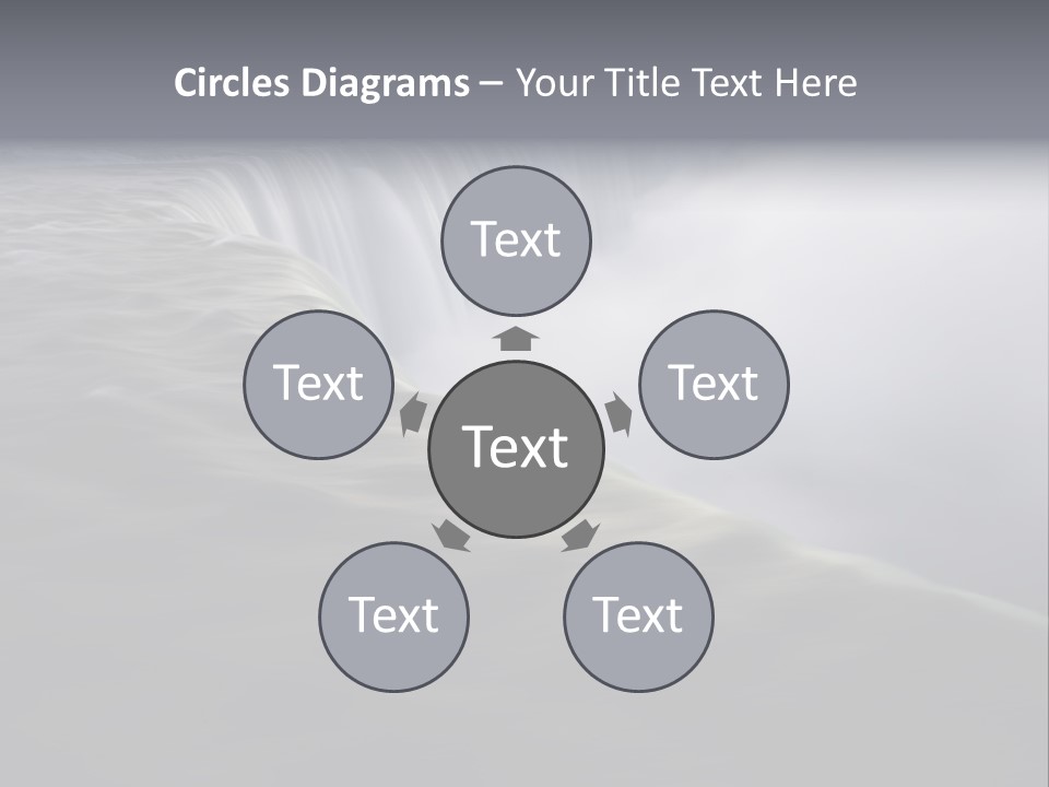 Dawn Waterfall North America PowerPoint Template