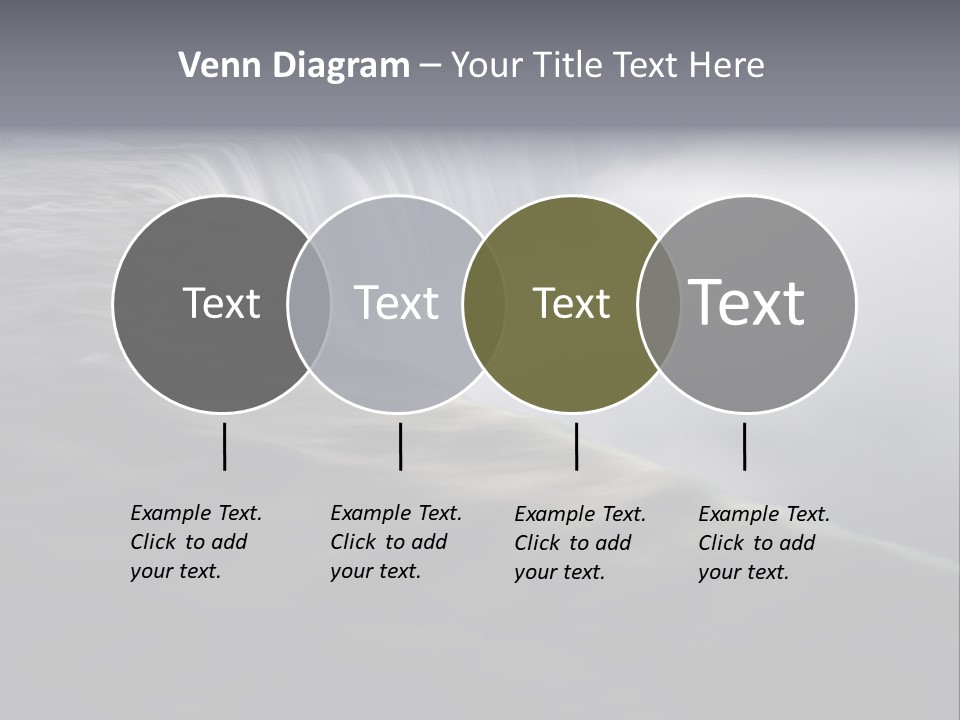 Dawn Waterfall North America PowerPoint Template