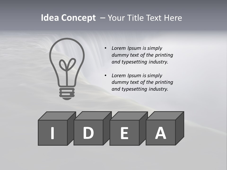 Dawn Waterfall North America PowerPoint Template