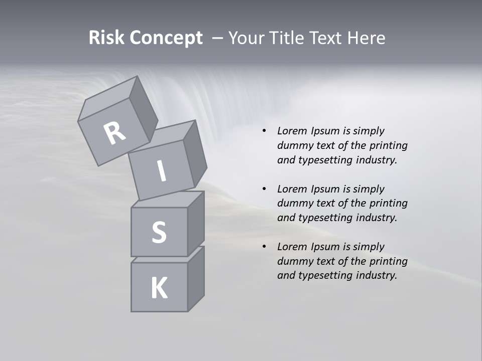 Dawn Waterfall North America PowerPoint Template