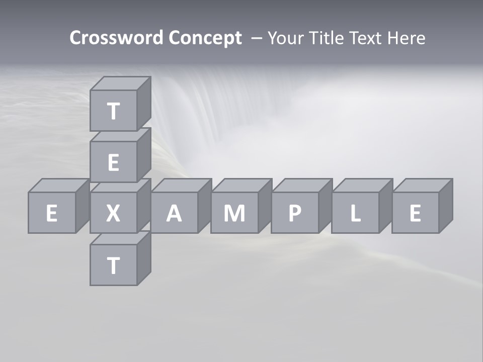 Dawn Waterfall North America PowerPoint Template