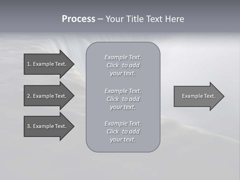 Dawn Waterfall North America PowerPoint Template