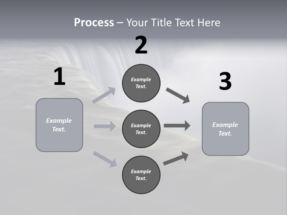 Dawn Waterfall North America PowerPoint Template