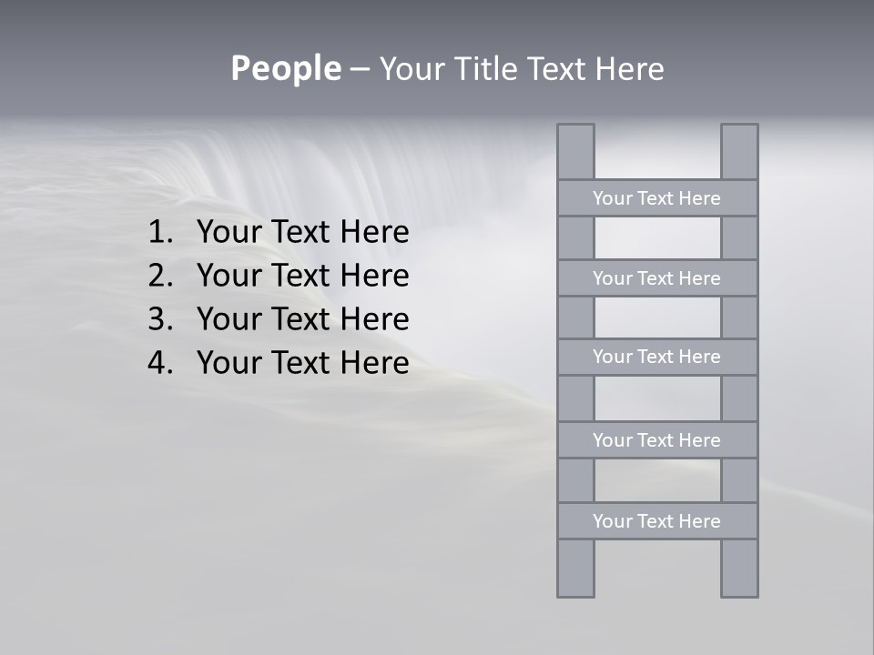 Dawn Waterfall North America PowerPoint Template