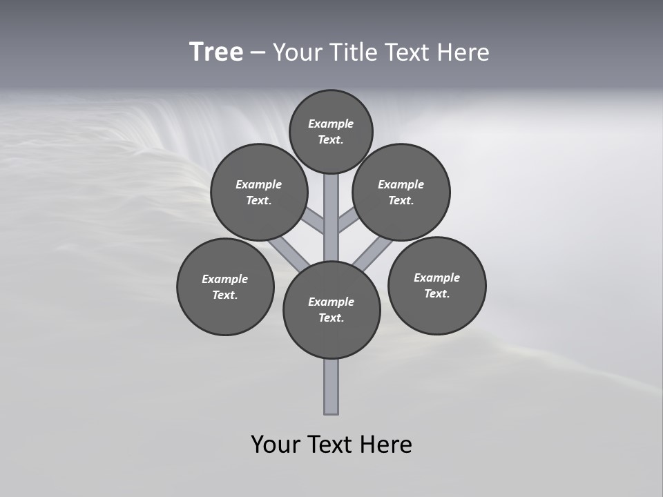Dawn Waterfall North America PowerPoint Template
