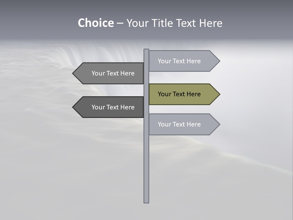Dawn Waterfall North America PowerPoint Template