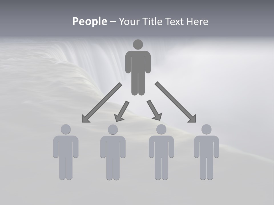 Dawn Waterfall North America PowerPoint Template