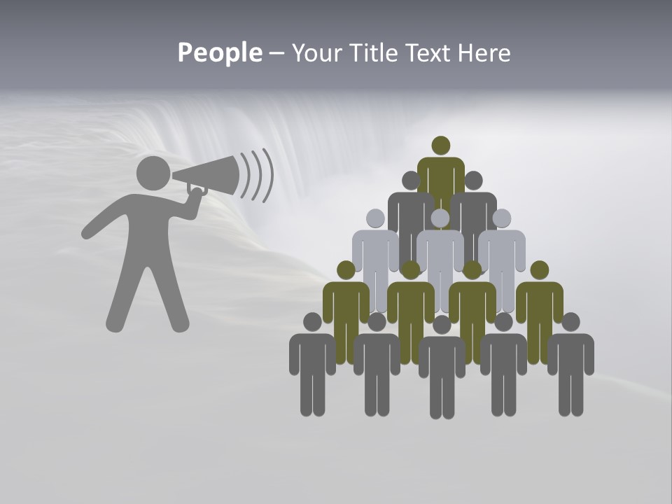 Dawn Waterfall North America PowerPoint Template