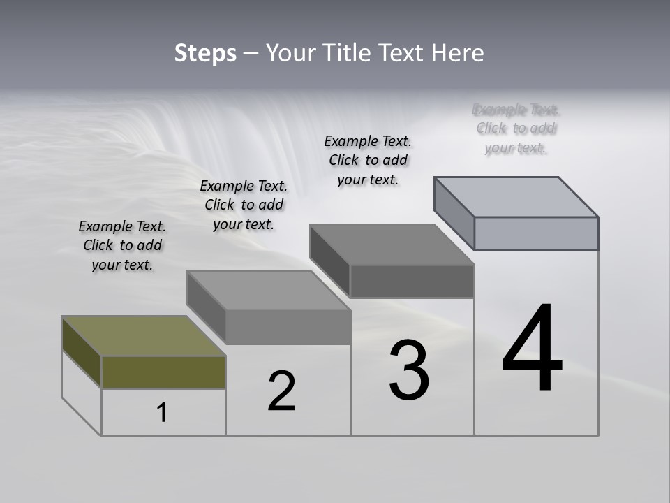 Dawn Waterfall North America PowerPoint Template