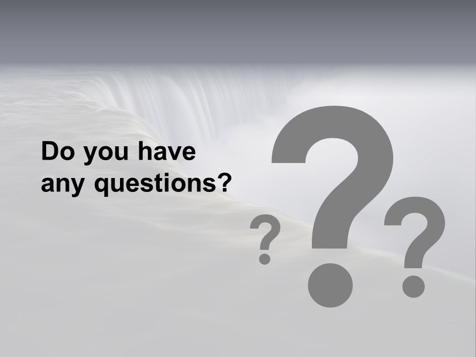 Dawn Waterfall North America PowerPoint Template