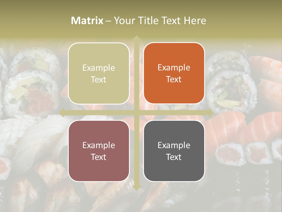 Roll Sushi Variety Sushi California PowerPoint Template